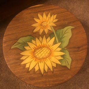 VTG Sunflower wood stool